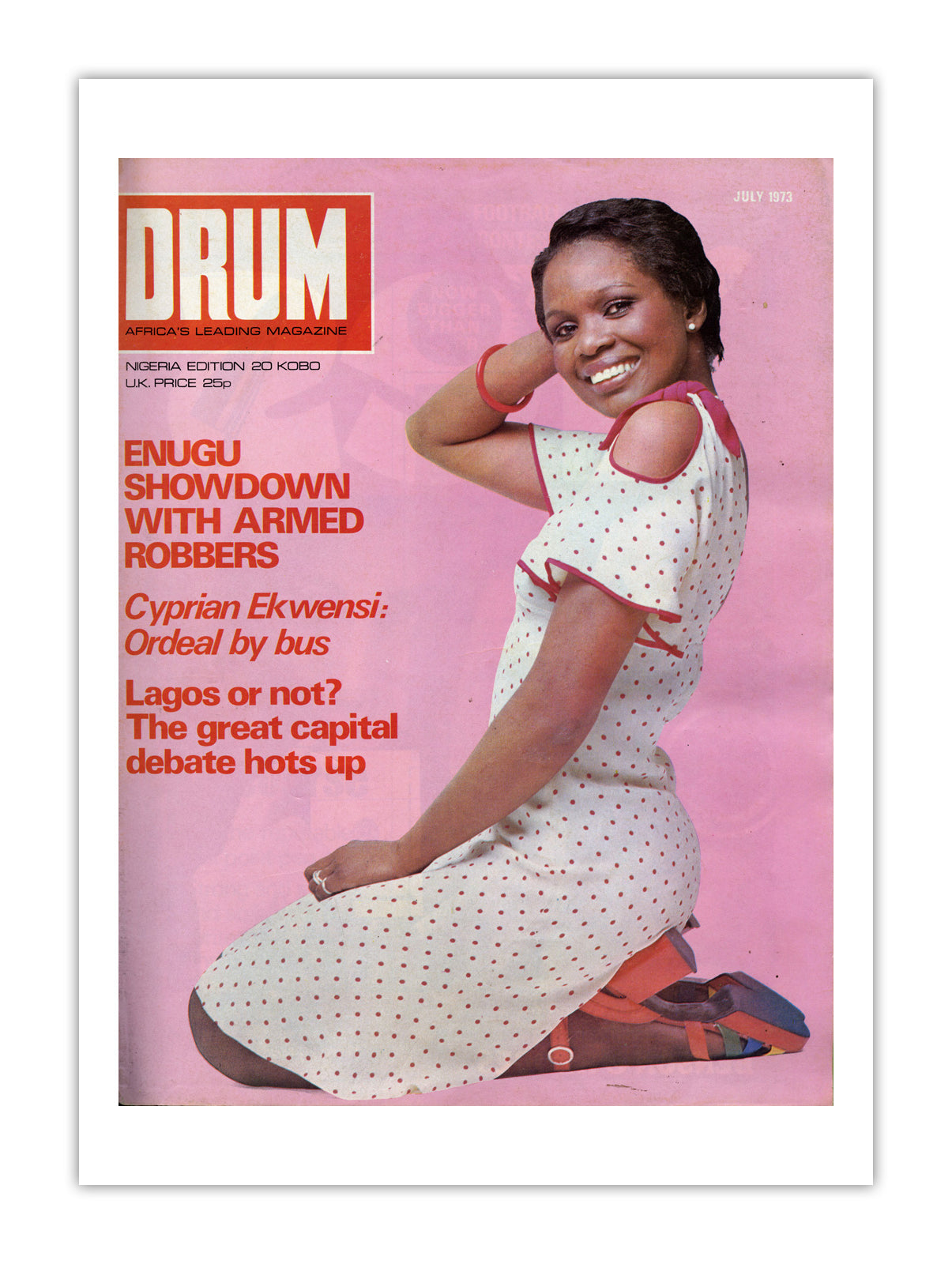 Nigeria Drum Magazine cover, July 1973 – archival poster print
