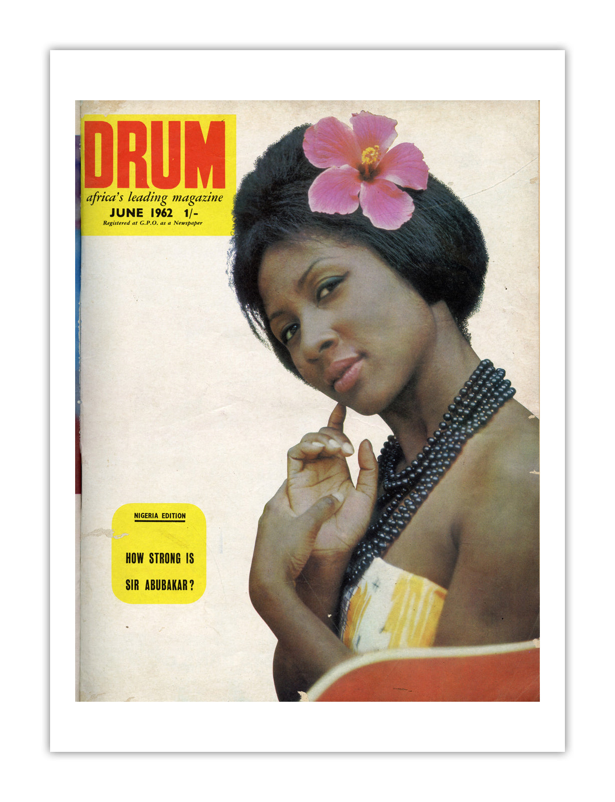 Nigeria Drum Magazine cover, June 1962 – archival poster print