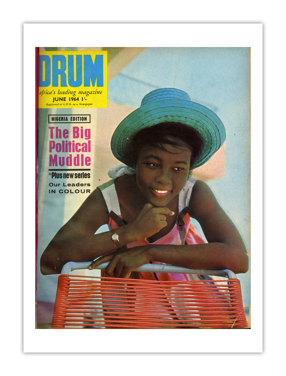 Nigeria Drum Magazine cover, June 1964 – archival poster print