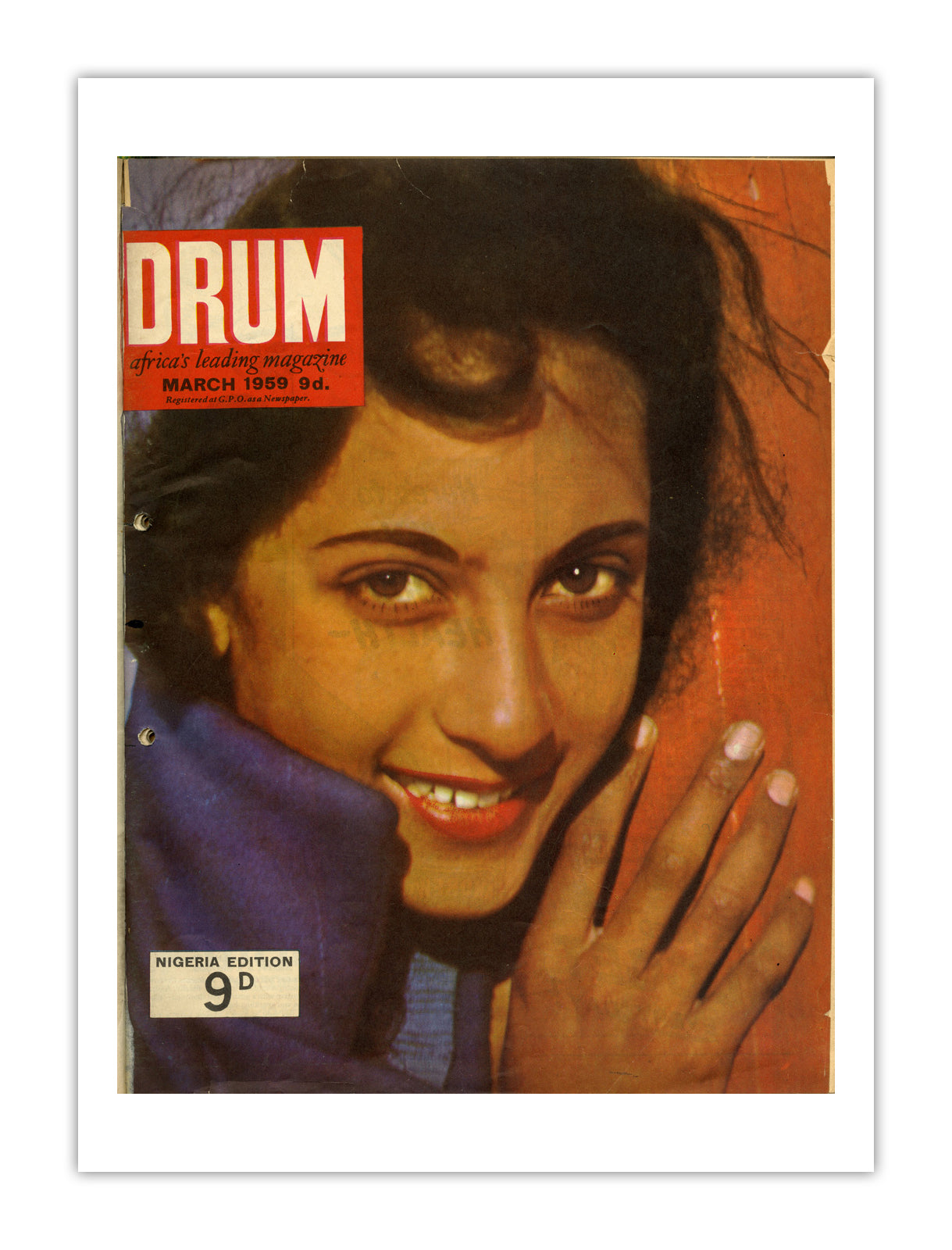 Nigeria Drum Magazine cover, March 1959 – archival poster print