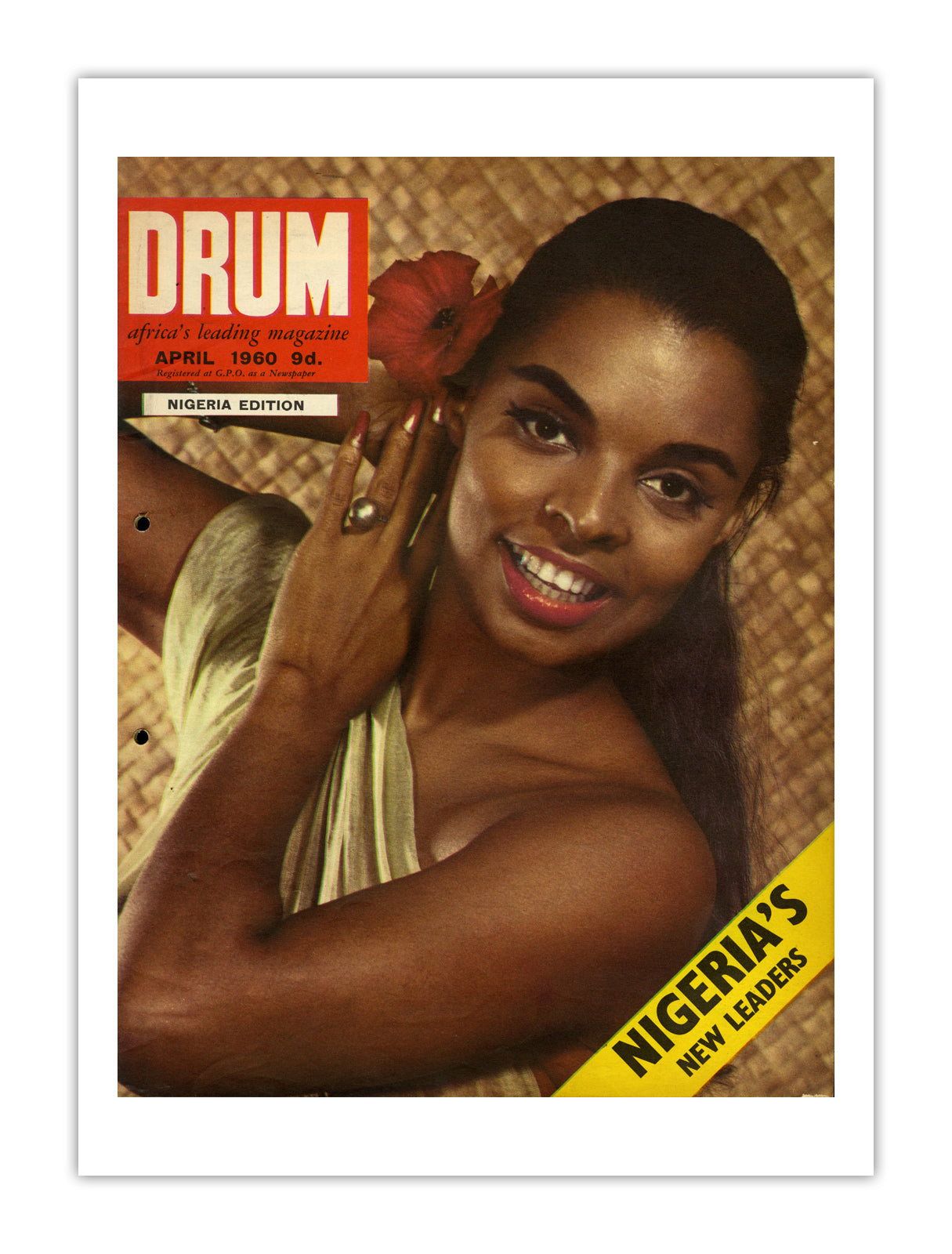 Nigeria Drum Magazine cover, March 1960 – archival poster print