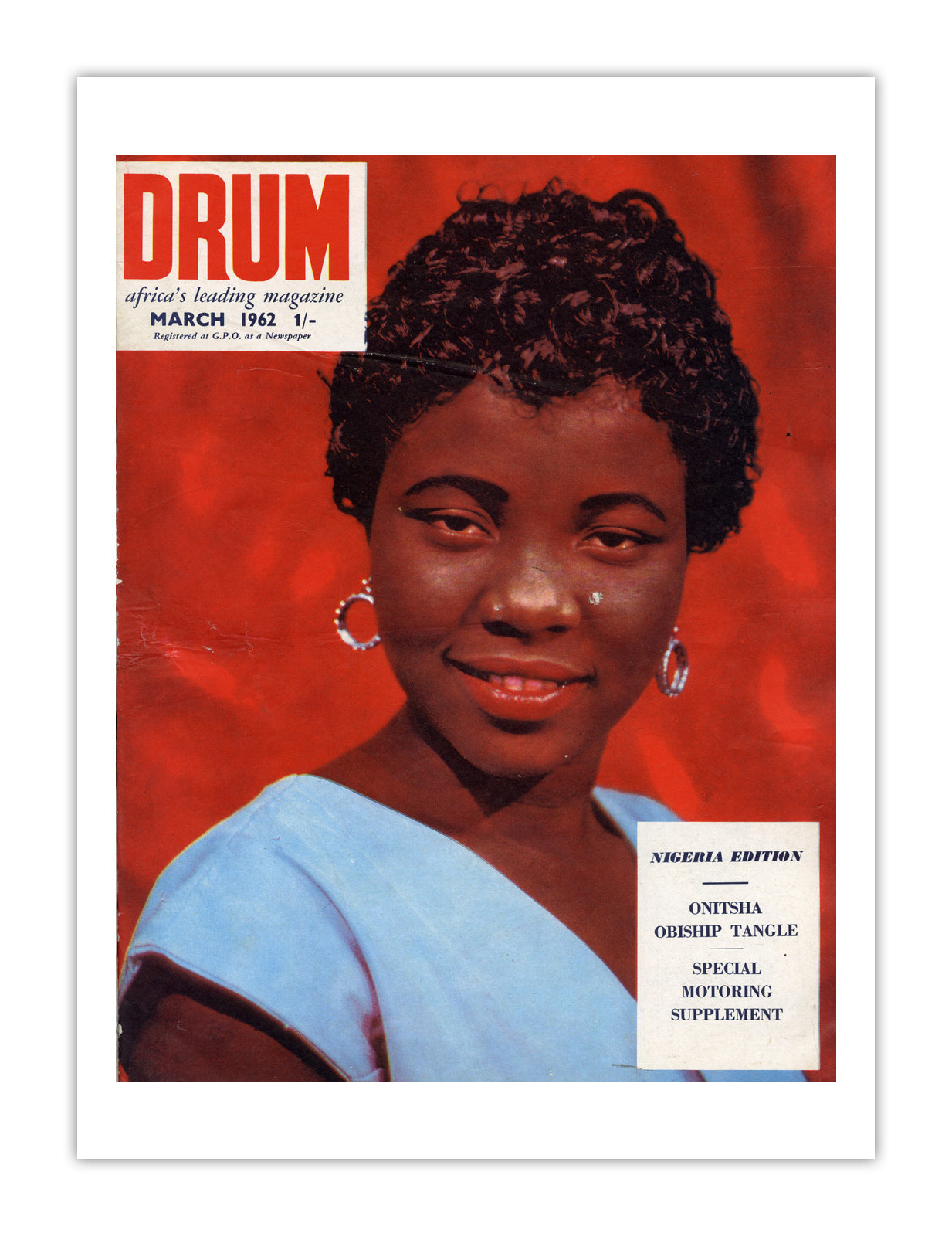 Nigeria Drum Magazine cover, March 1962 – archival poster print