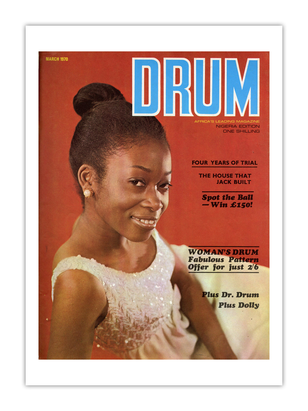 Nigeria Drum Magazine cover, March 1970 – archival poster print
