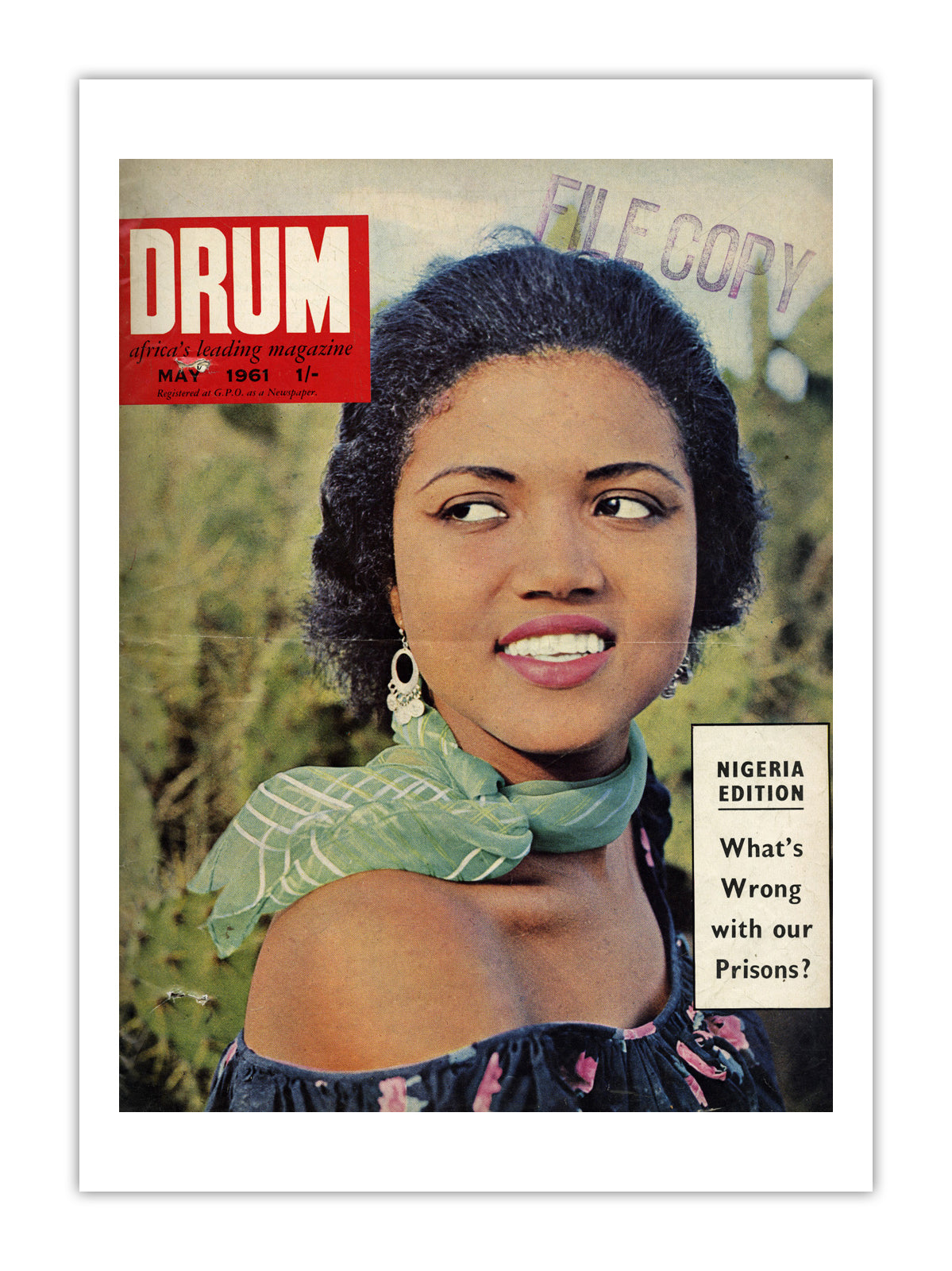 Nigeria Drum Magazine cover, May 1961 – archival poster print