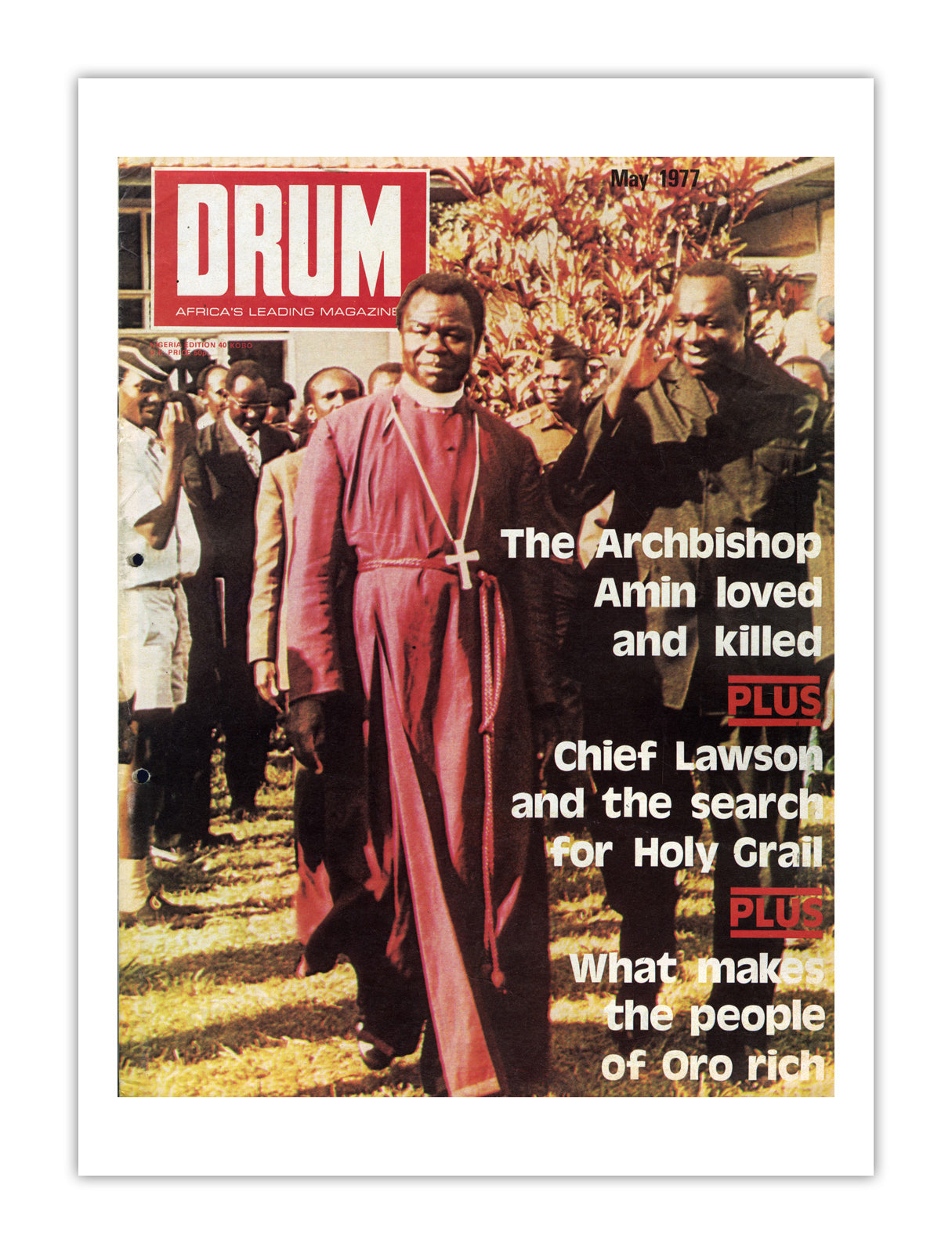 Nigeria Drum Magazine cover, May 1977 – archival poster print