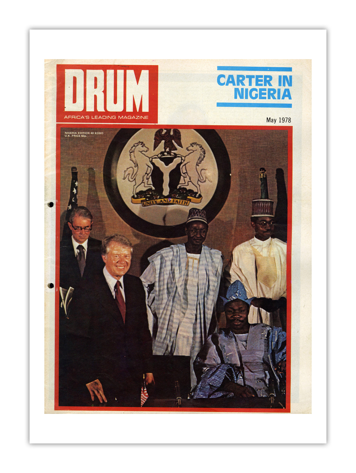 Nigeria Drum Magazine cover, May 1978 – archival poster print