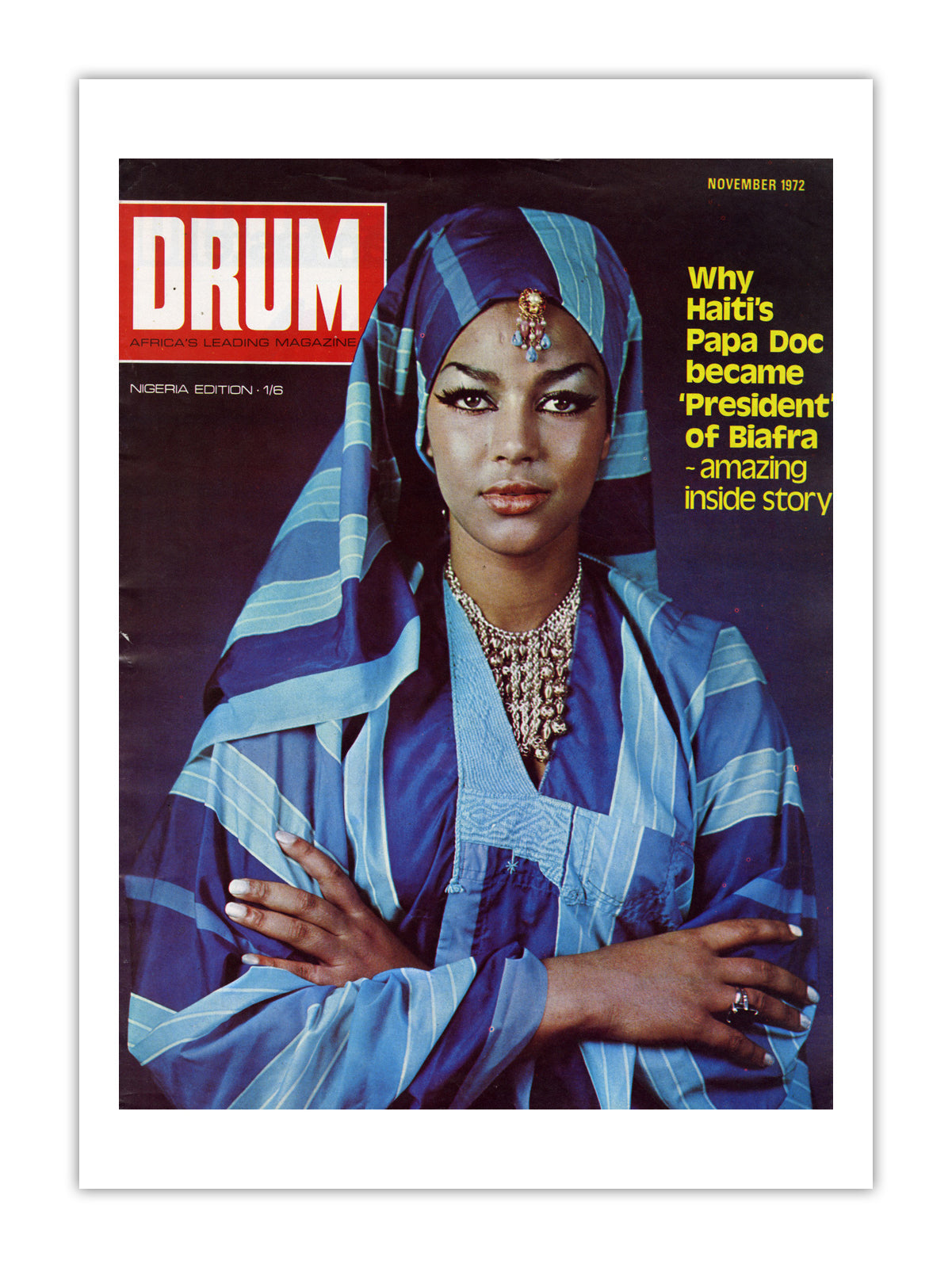 Nigeria Drum Magazine cover, November 1972 – archival poster print