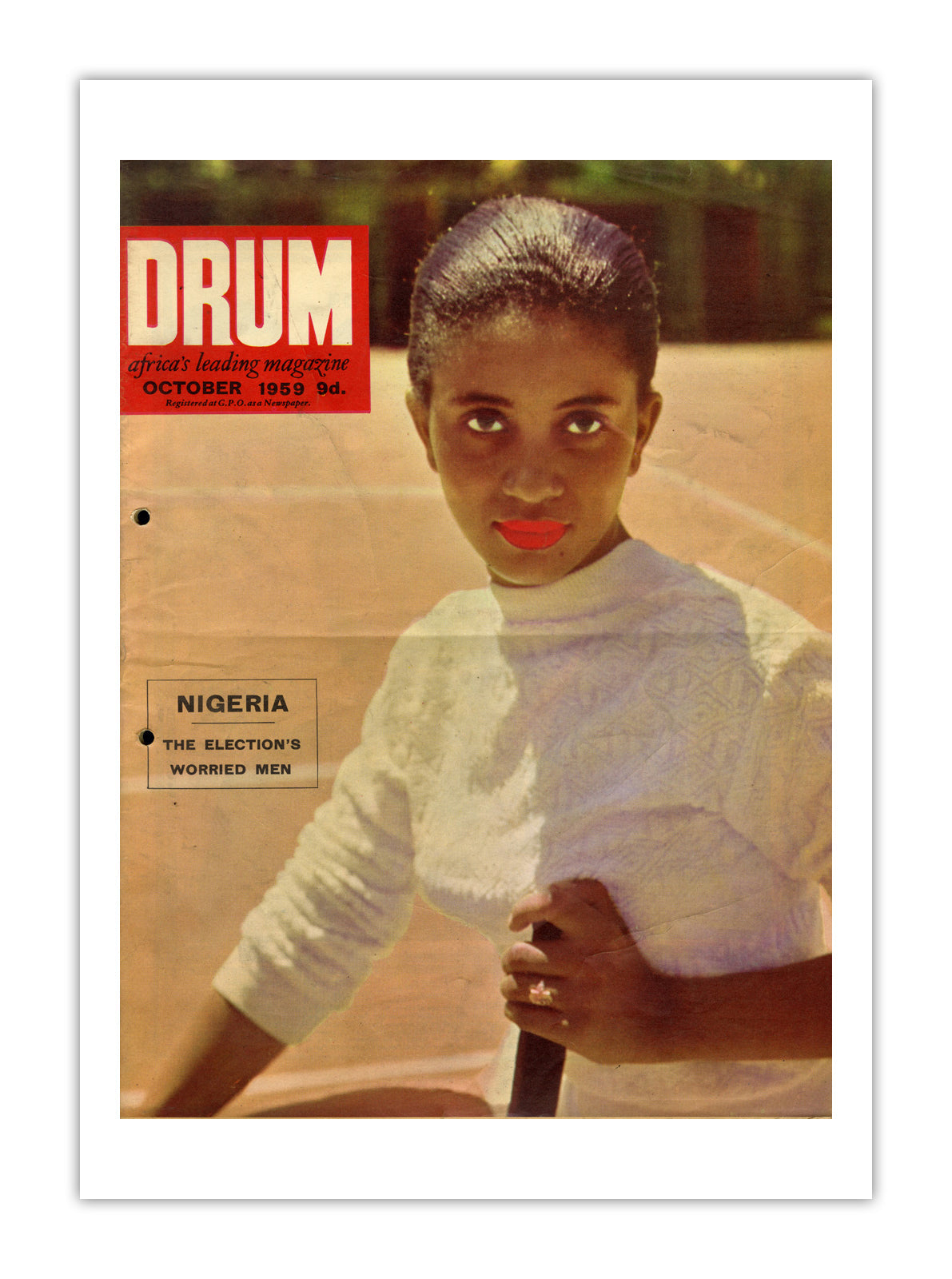 Nigeria Drum Magazine cover, October 1959 – archival poster print