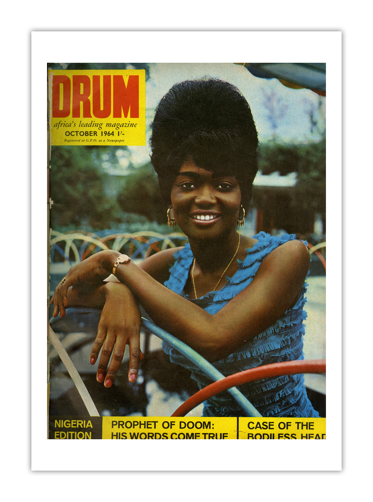 Nigeria Drum Magazine cover, October 1964 – archival poster print