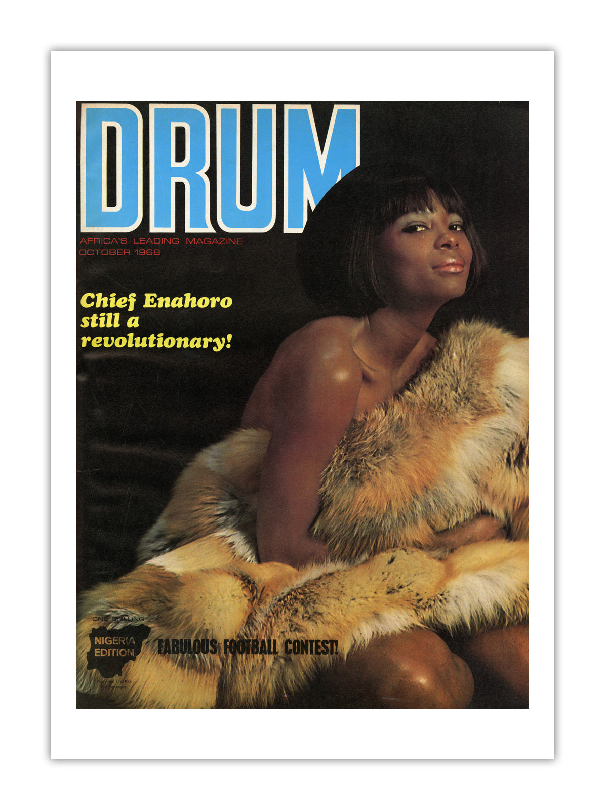 Nigeria Drum Magazine cover, October 1968 – archival poster print