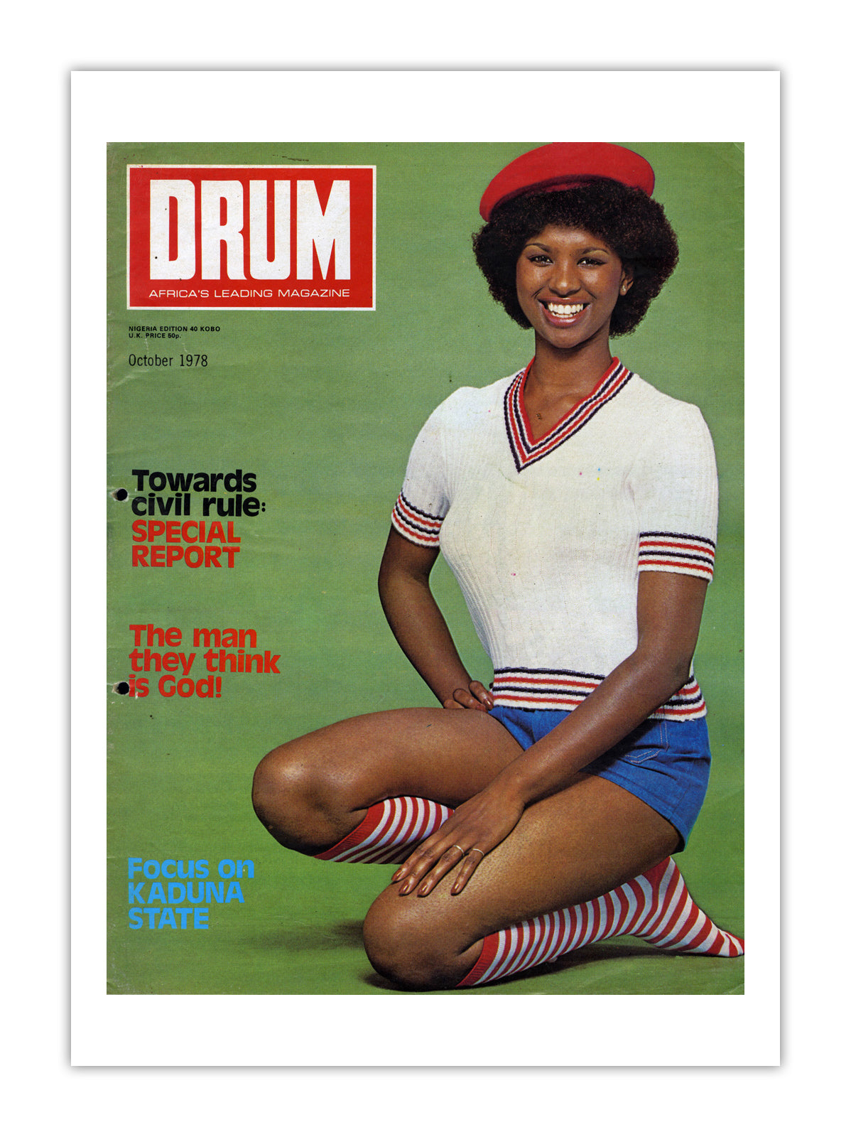 Nigeria Drum Magazine cover, October 1978 – archival poster print