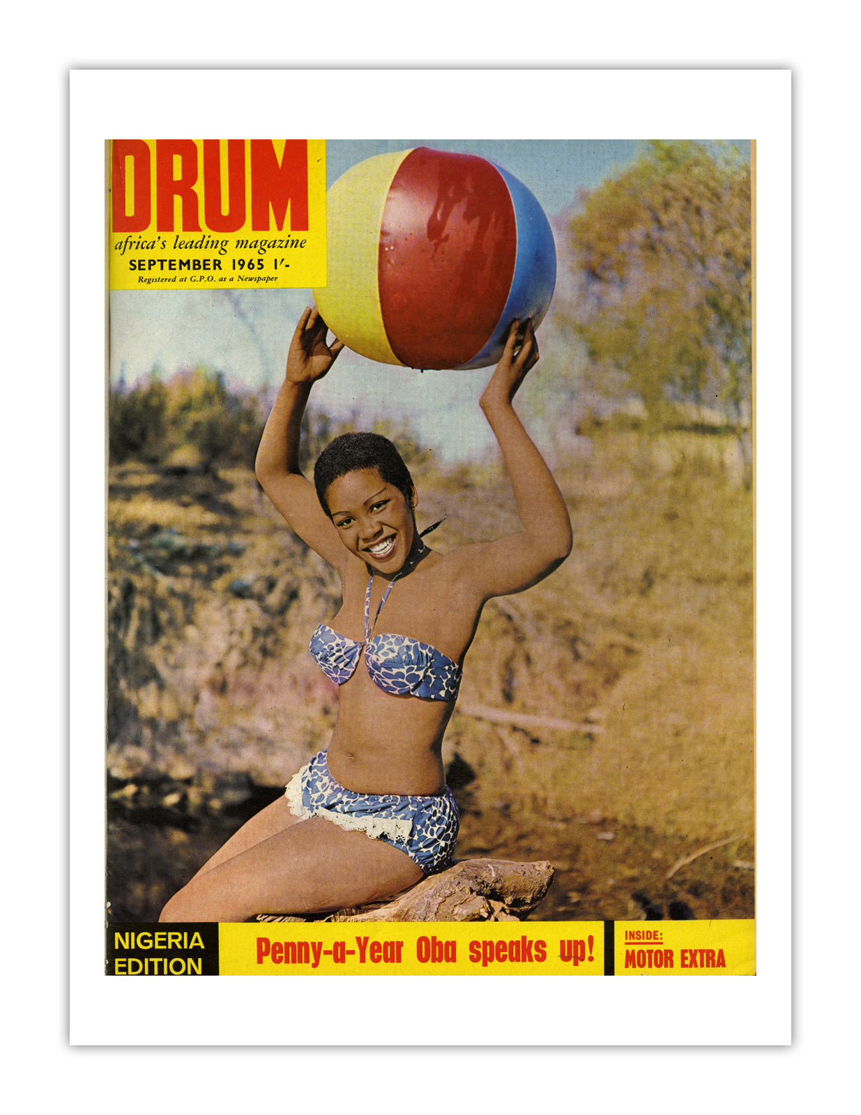 Nigeria Drum Magazine cover, September 1965 – archival poster print