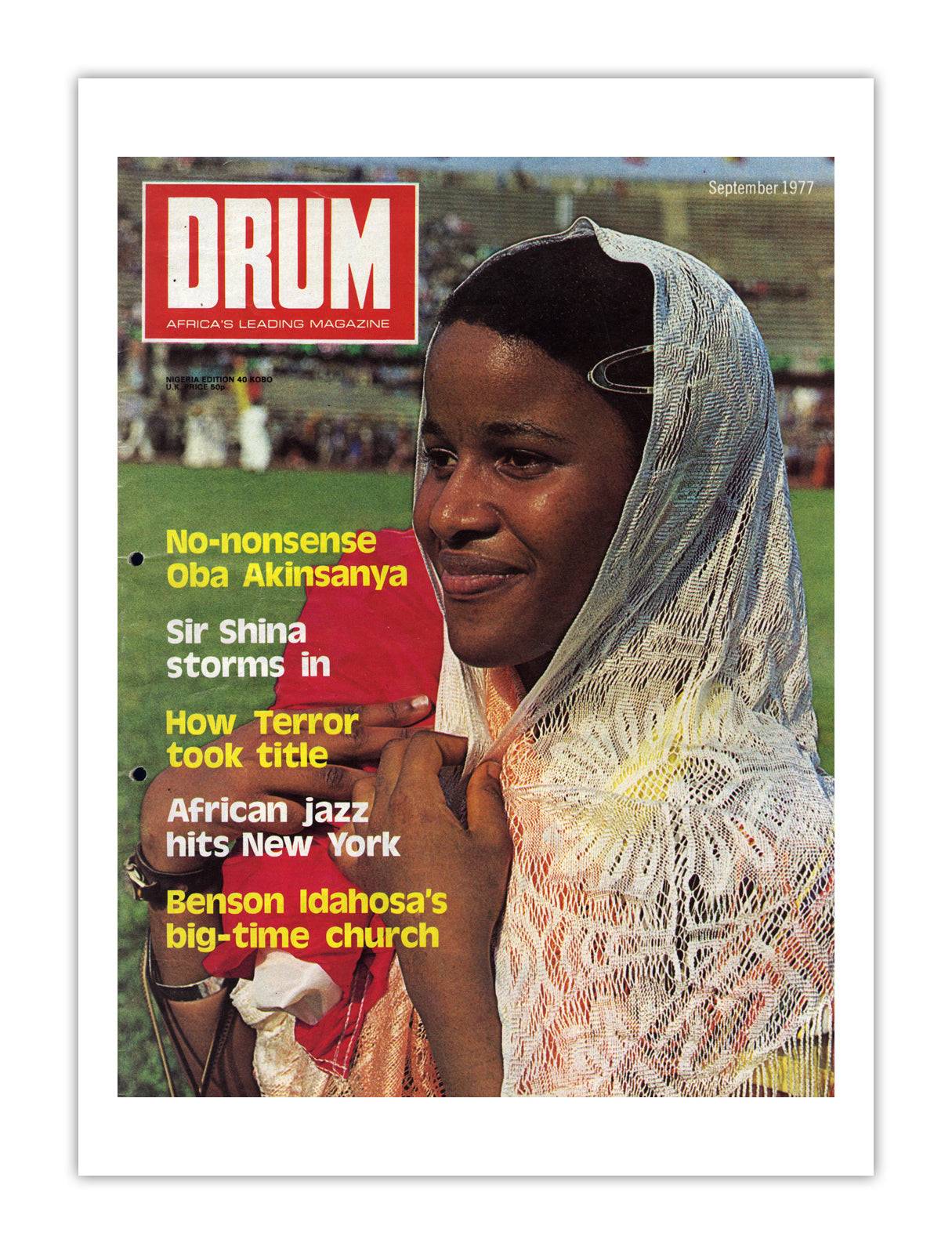 Nigeria Drum Magazine cover, September 1977 – archival poster print