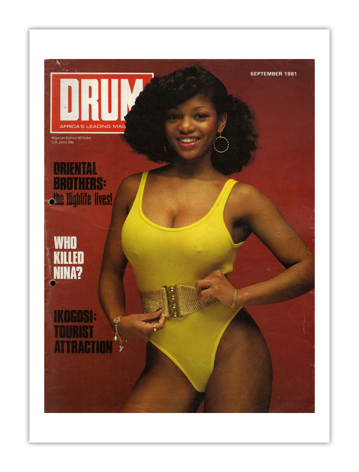 Nigeria Drum Magazine cover, September 1981 – archival poster print
