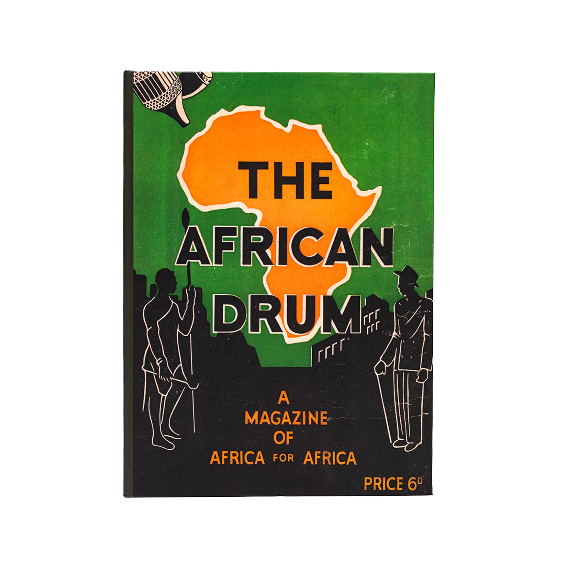 Notebok Cover with African Drum Vintage Magazine Cover