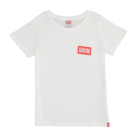 Drum Classic Logo T-Shirt, White