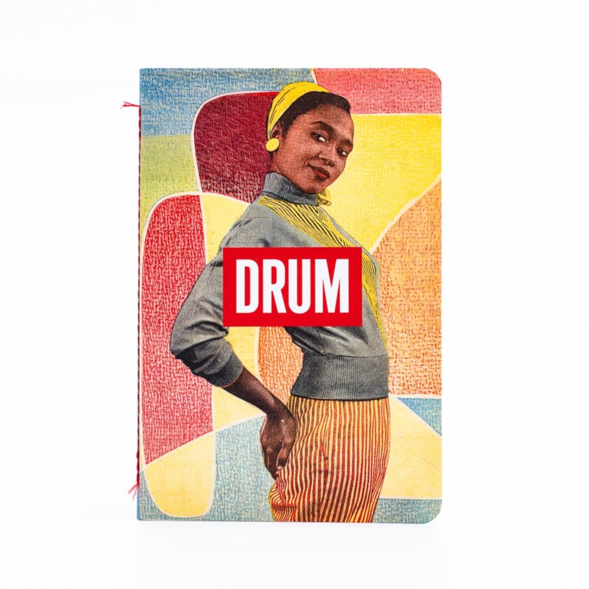 Book cover with a colorful design and 'DRUM' text on a white background