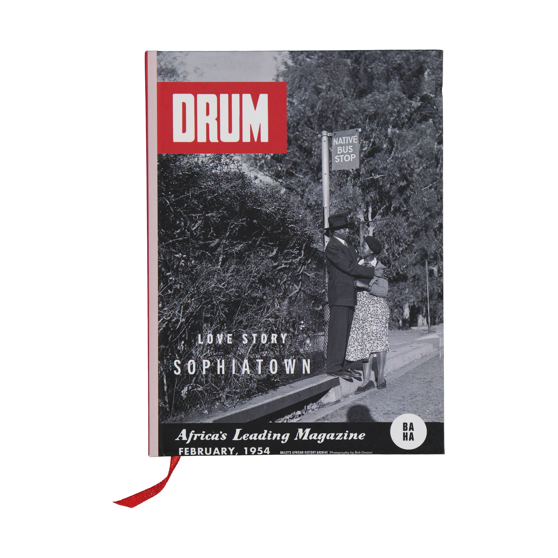 Book cover with 'DRUM' magazine design featuring a couple and text.