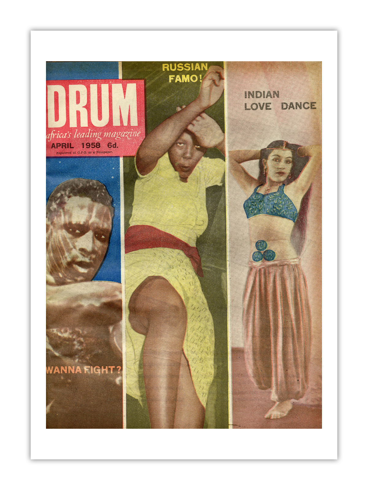 East Africa Drum Magazine cover, April 1958 – archival poster print