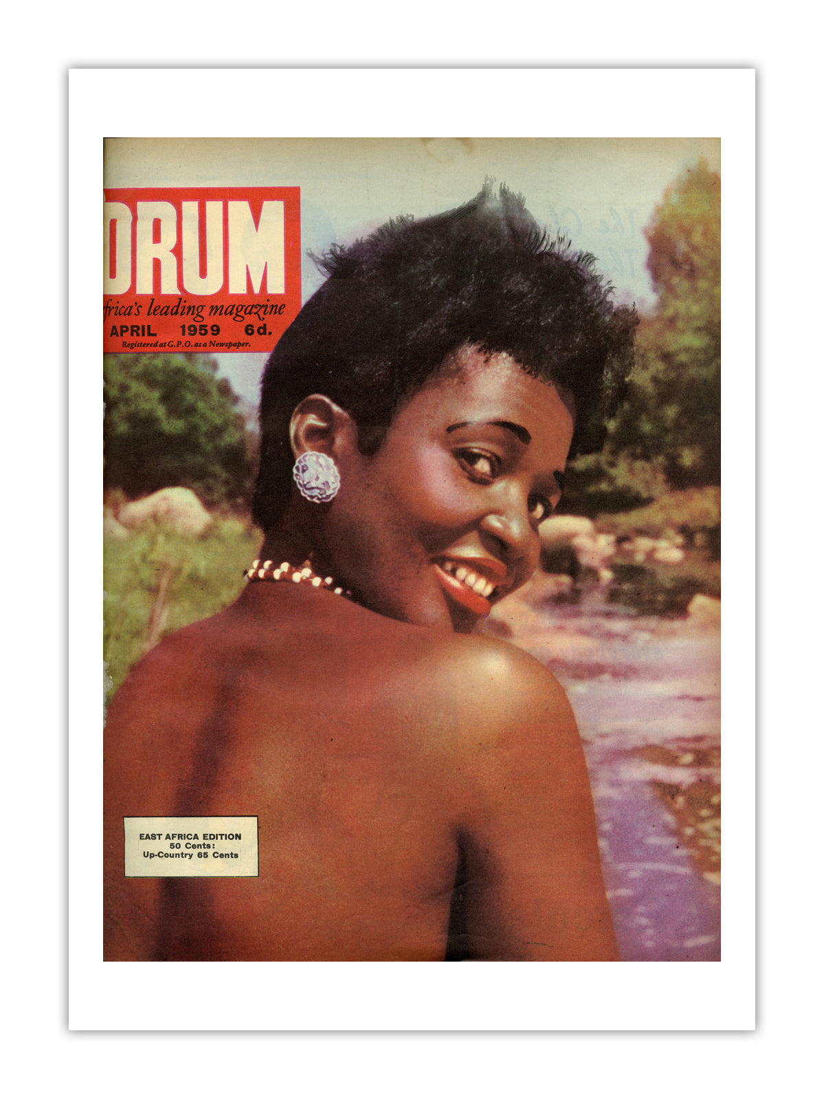 East Africa Drum Magazine cover, April 1959 – archival poster print