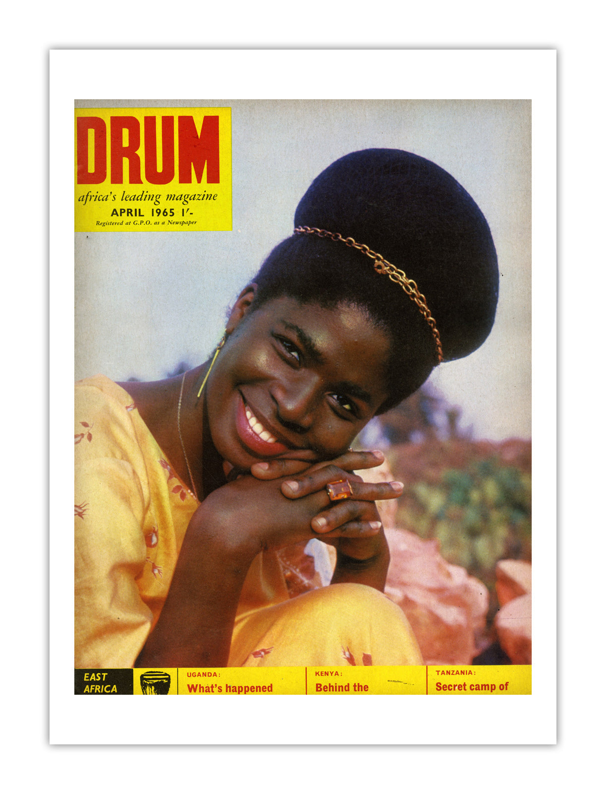 East Africa Drum Magazine cover, April 1965 – archival poster print