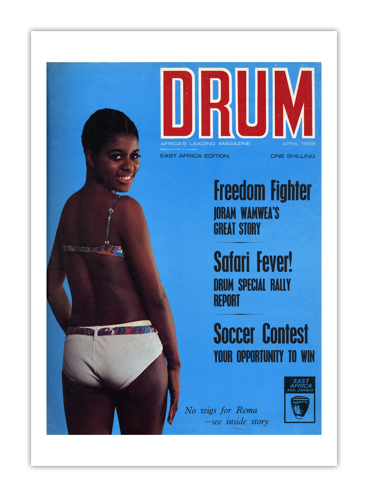 East Africa Drum Magazine cover, April 1969 – archival poster print
