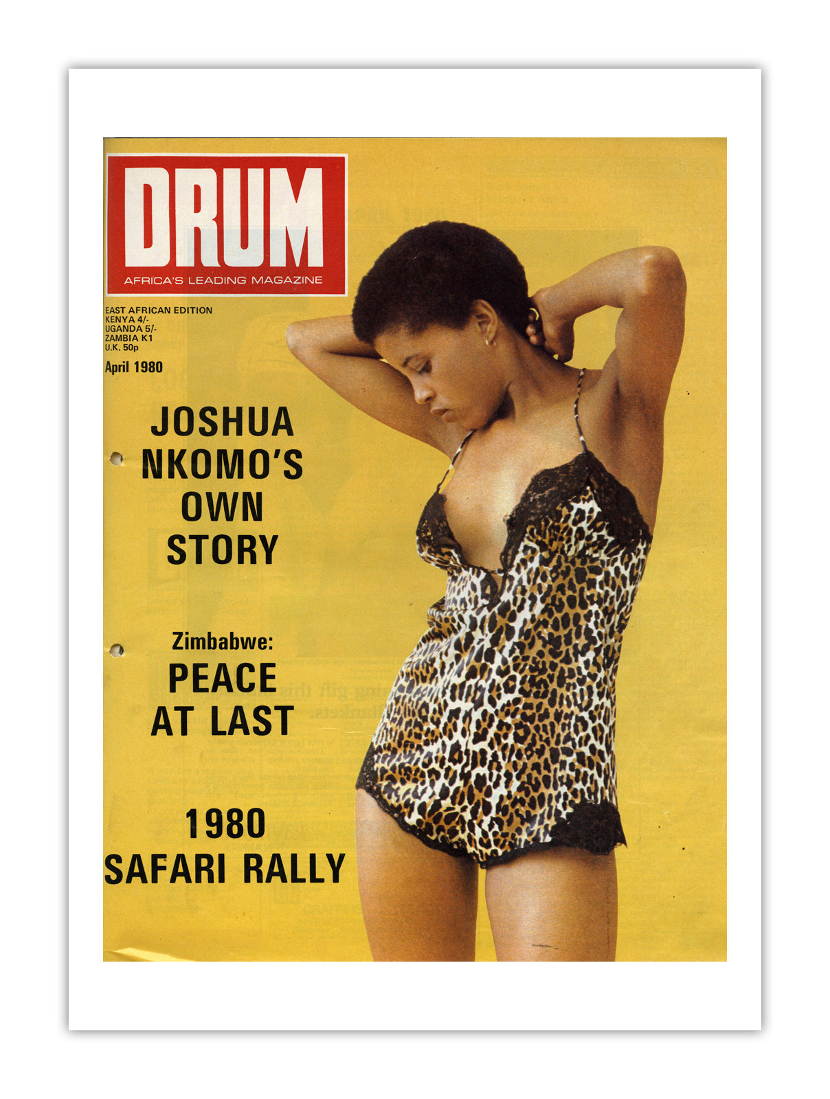 East Africa Drum Magazine cover, April 1980 – archival poster print