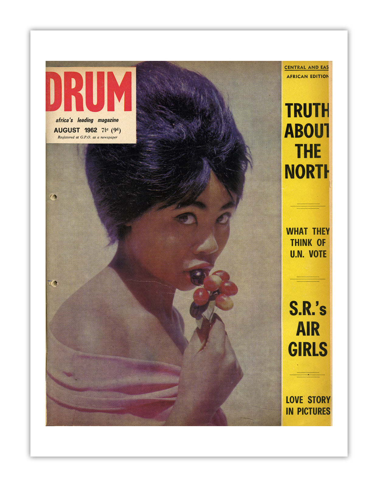 East Africa Drum Magazine cover, August 1962 – archival poster print