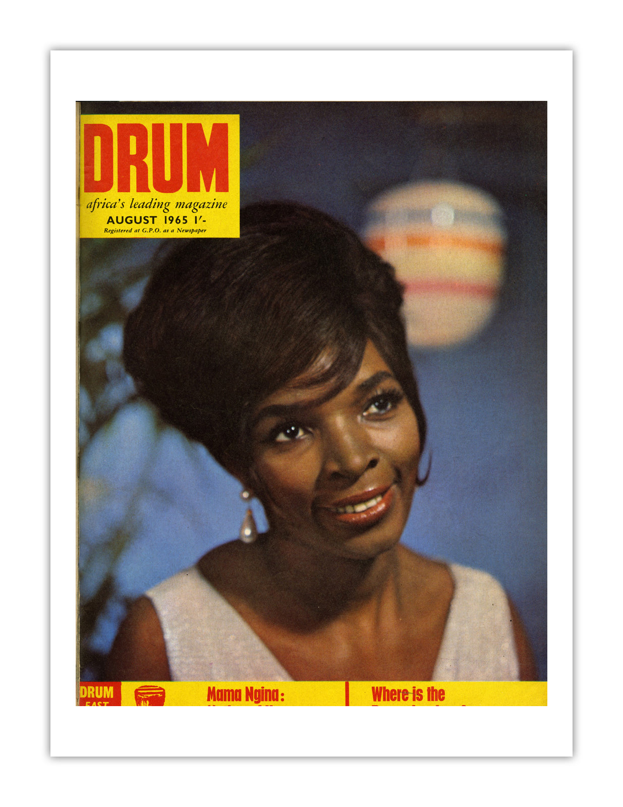 East Africa Drum Magazine cover, August 1965 – archival poster print