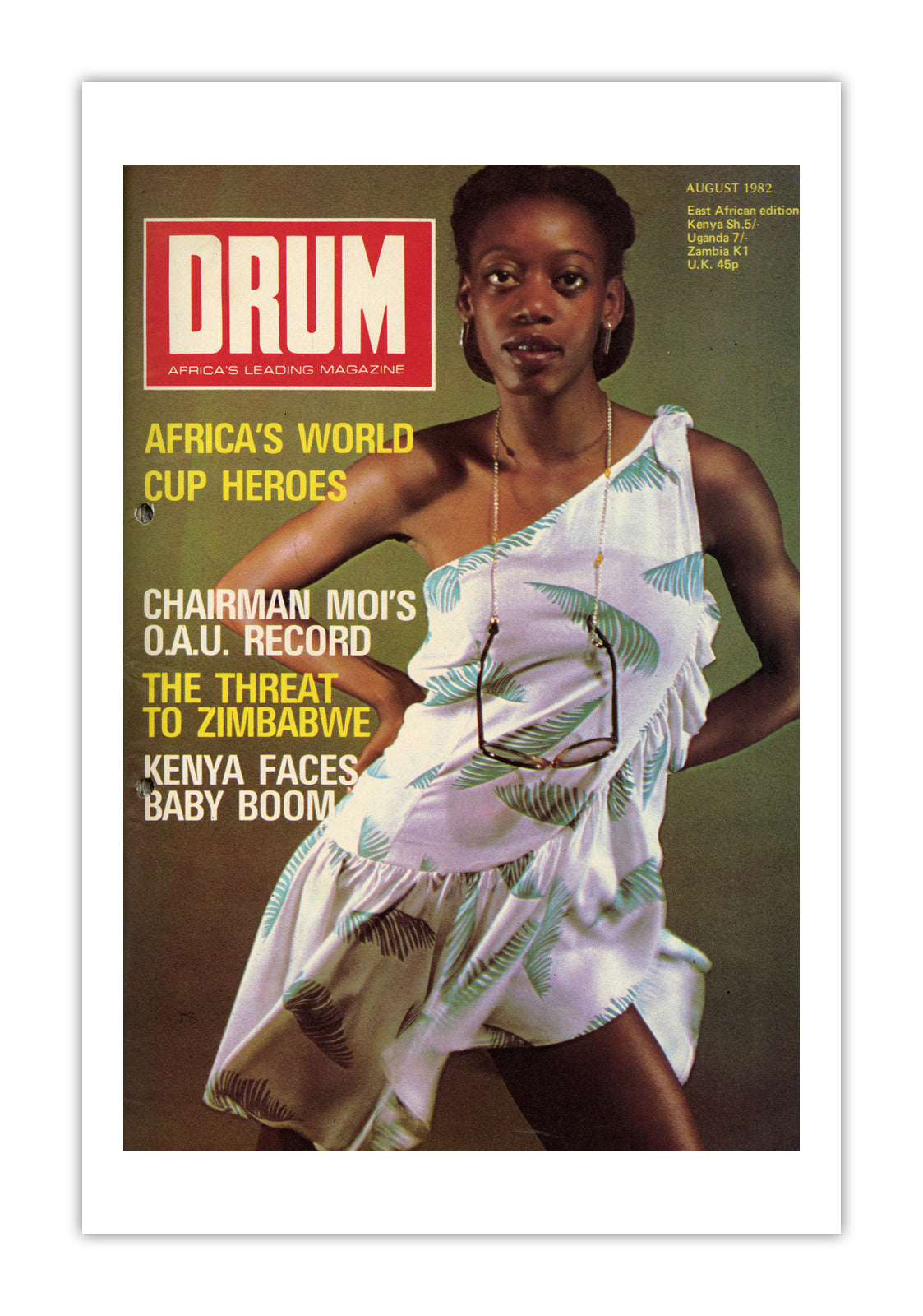 East Africa Drum Magazine cover, August 1982 – archival poster print