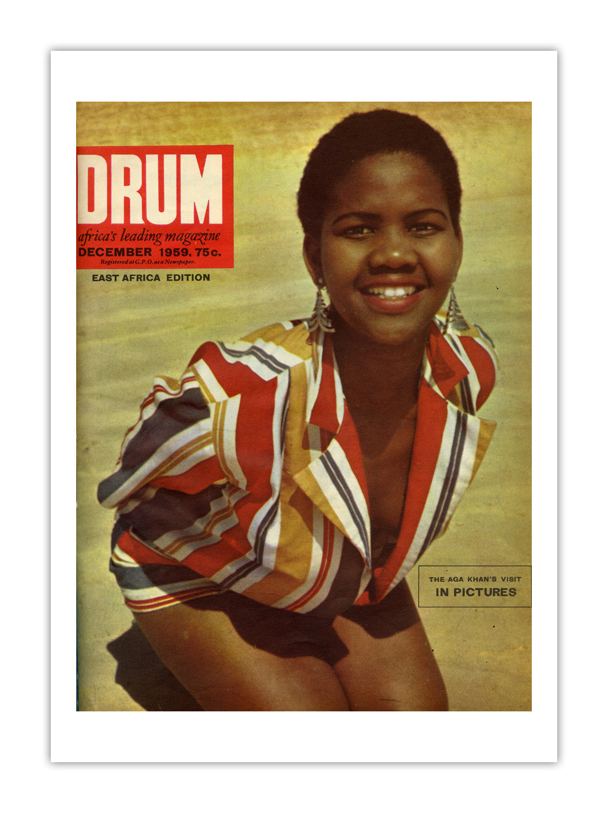 East Africa Drum Magazine cover, December 1959 – archival poster print