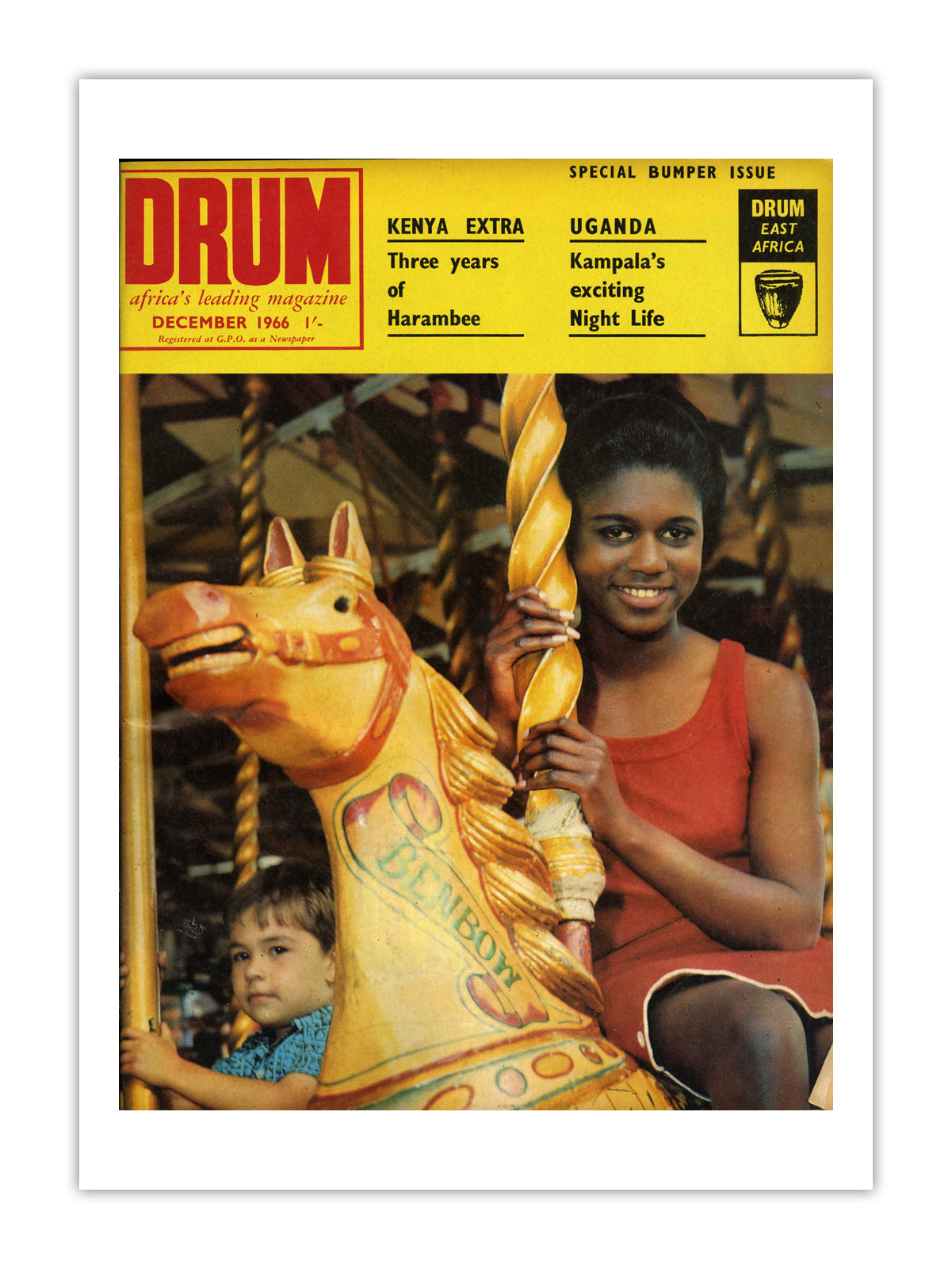 East Africa Drum Magazine cover, December 1966 – archival poster print