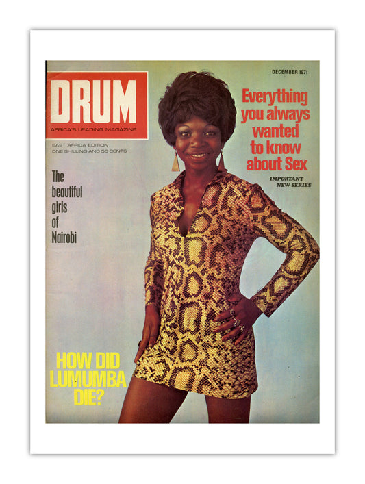East Africa Drum Magazine cover, December 1971 – archival poster print