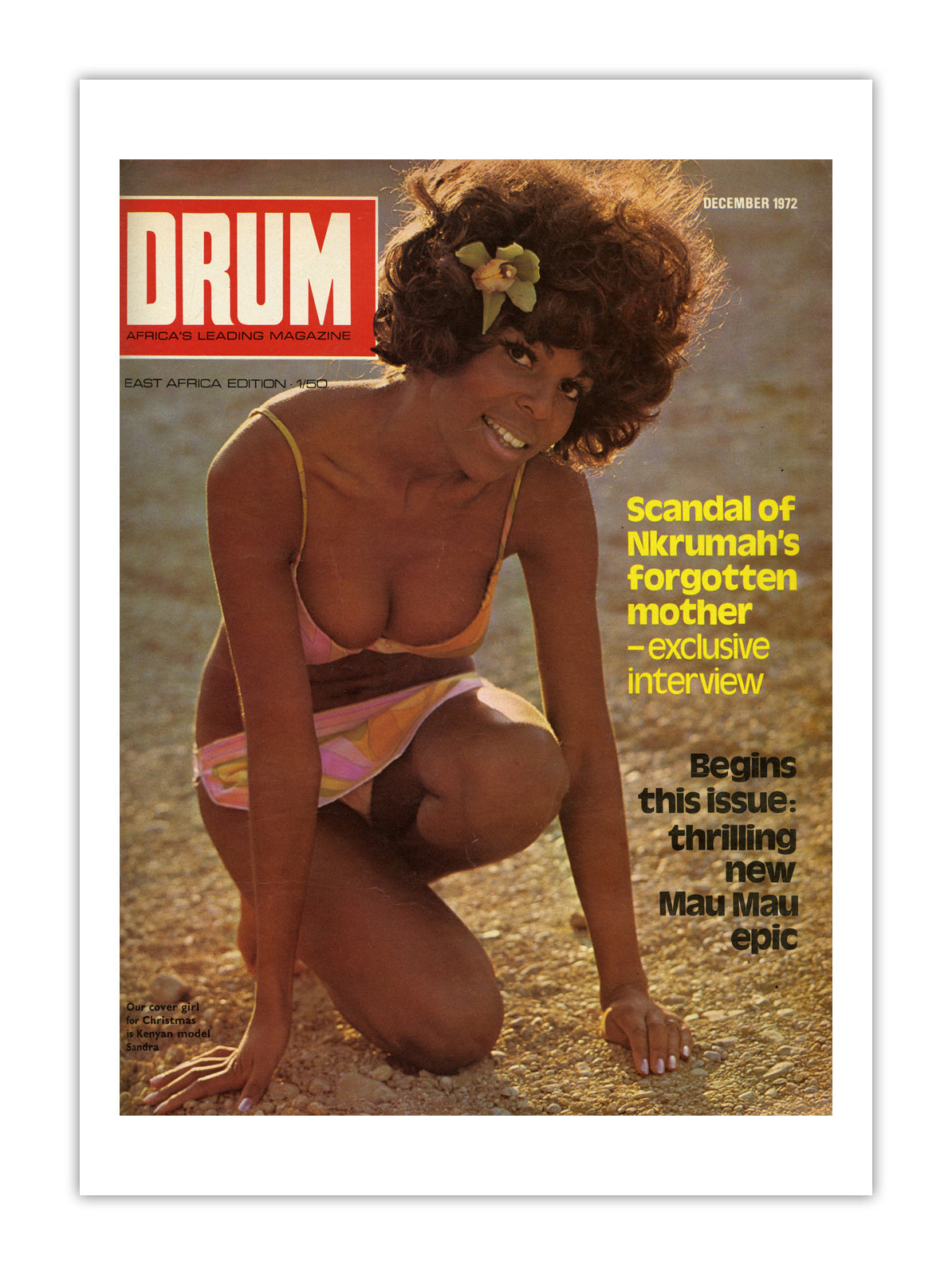 East Africa Drum Magazine cover, December 1972 – archival poster print