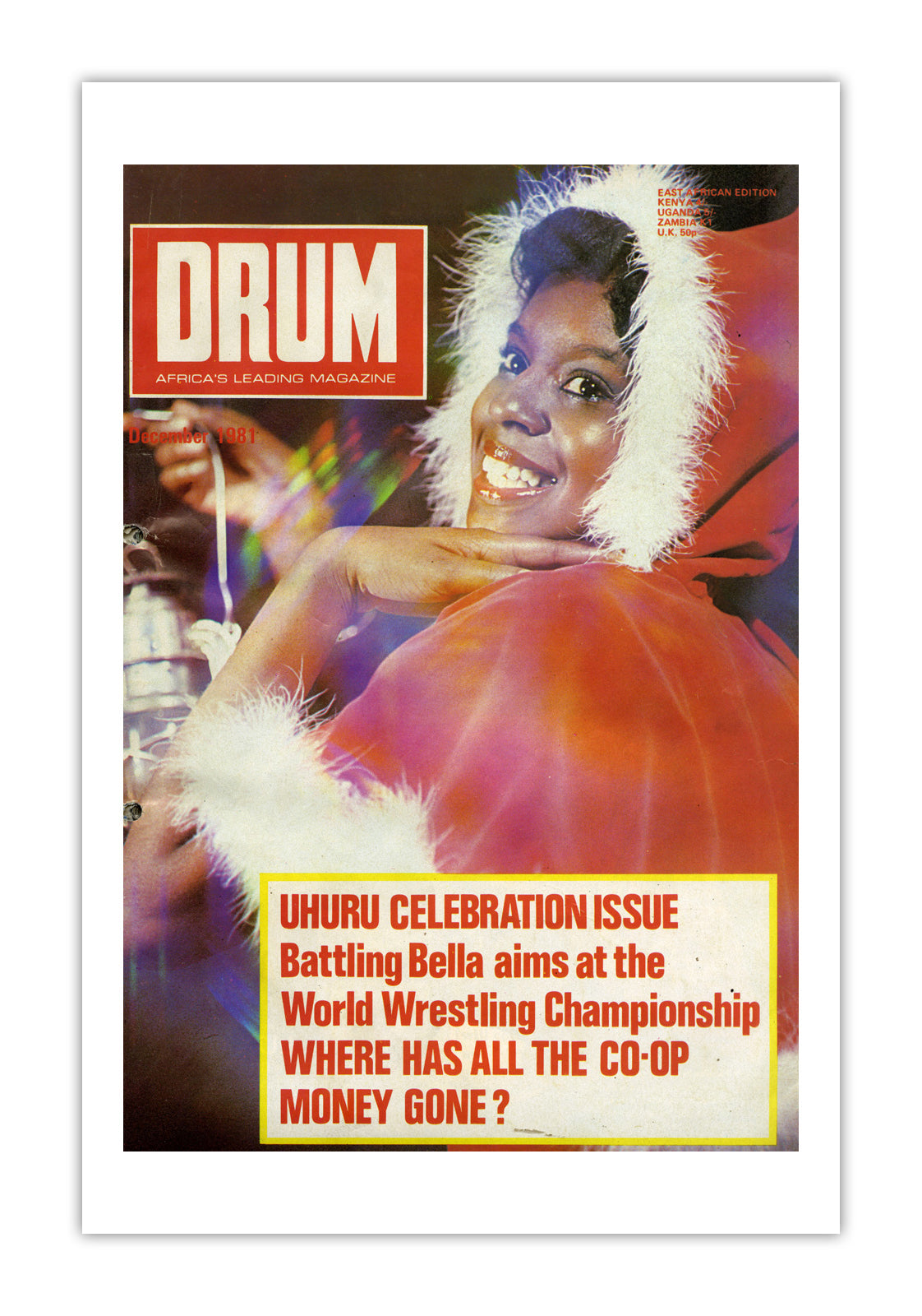 East Africa Drum Magazine cover, December 1981 – archival poster print