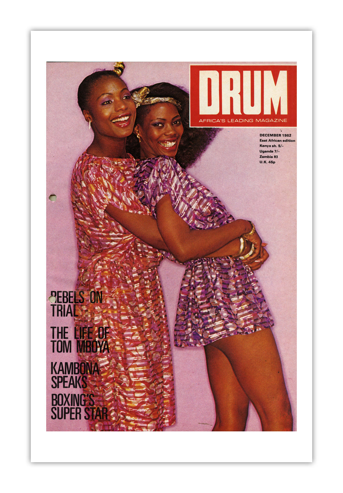 East Africa Drum Magazine cover, December 1982 – archival poster print