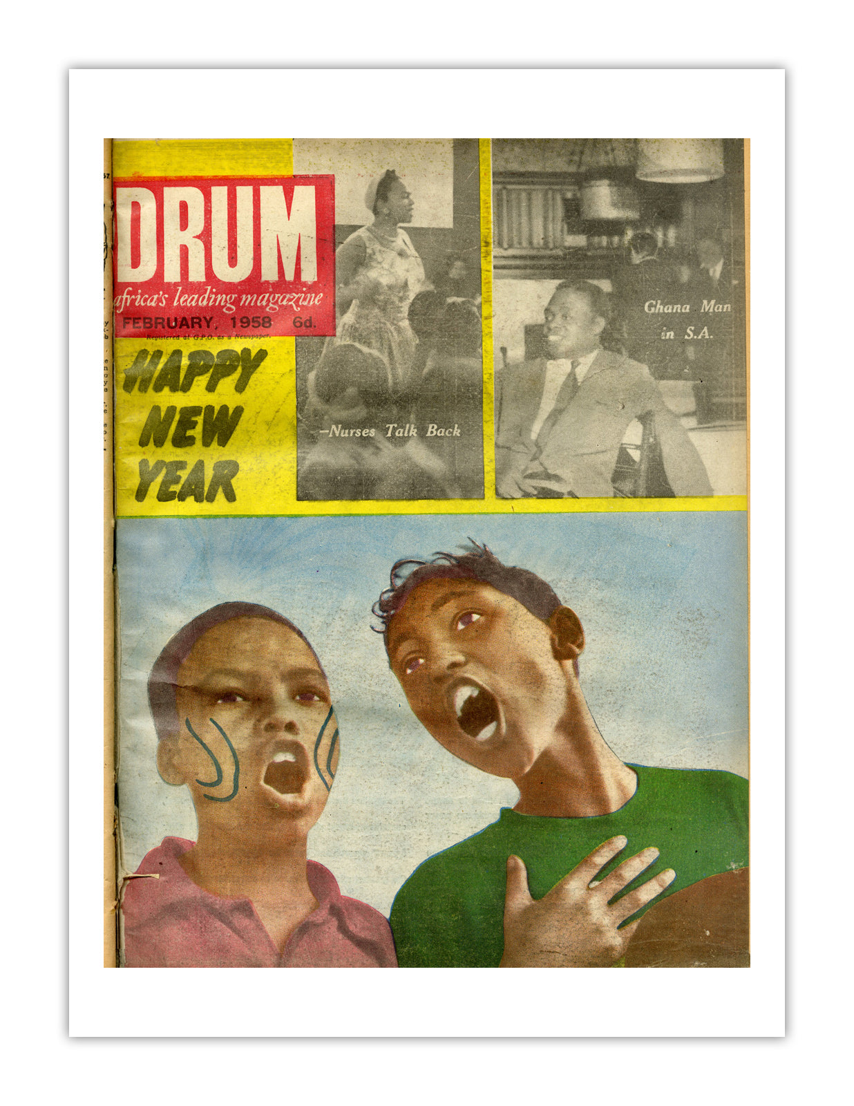 East Africa Drum Magazine cover, February 1958 – archival poster print
