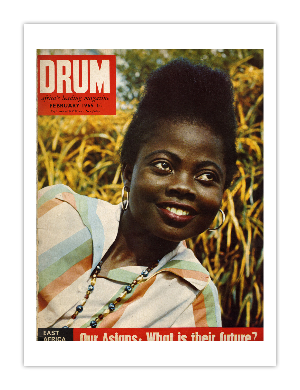 East Africa Drum Magazine cover, February 1965 – archival poster print