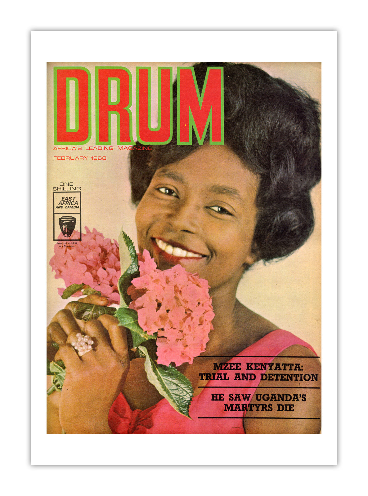 East Africa Drum Magazine cover, February 1968 – archival poster print
