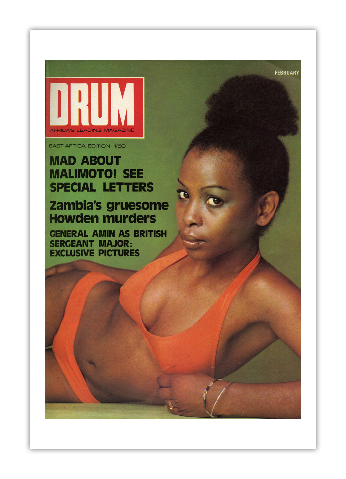 East Africa Drum Magazine cover, February 1973 – archival poster print