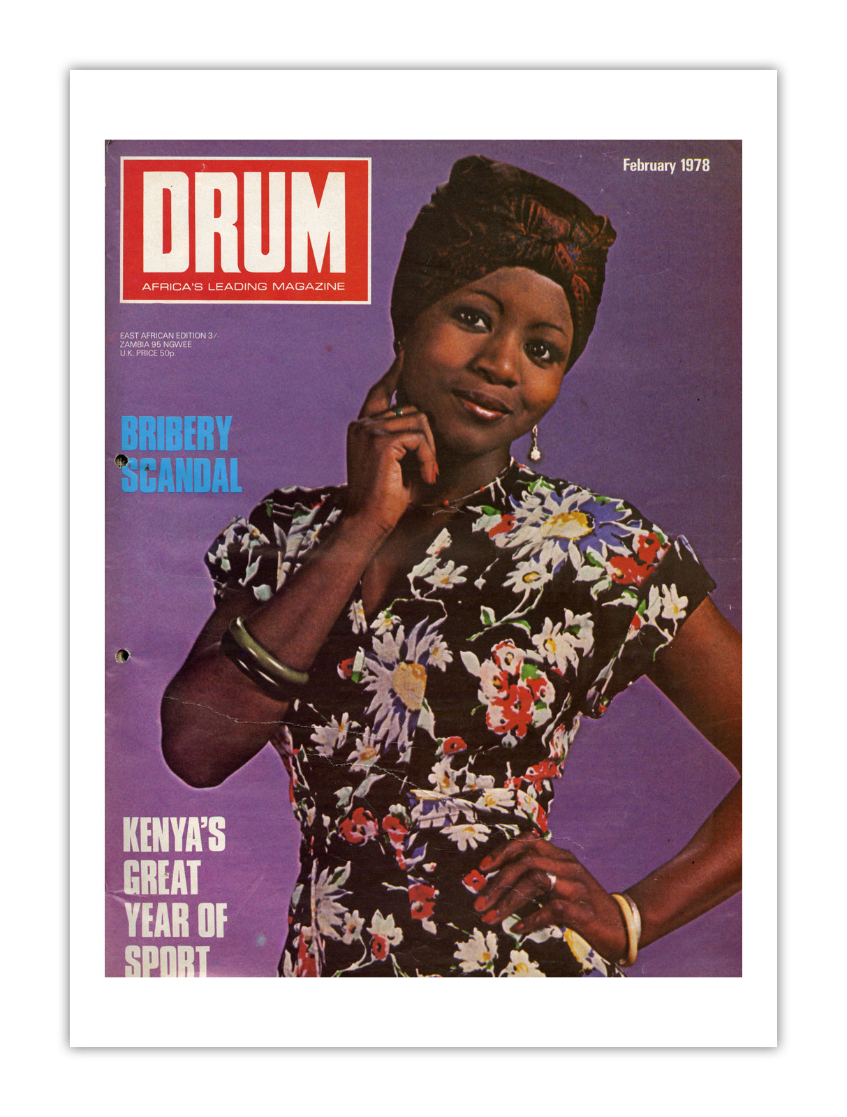 East Africa Drum Magazine cover, February 1978 – archival poster print