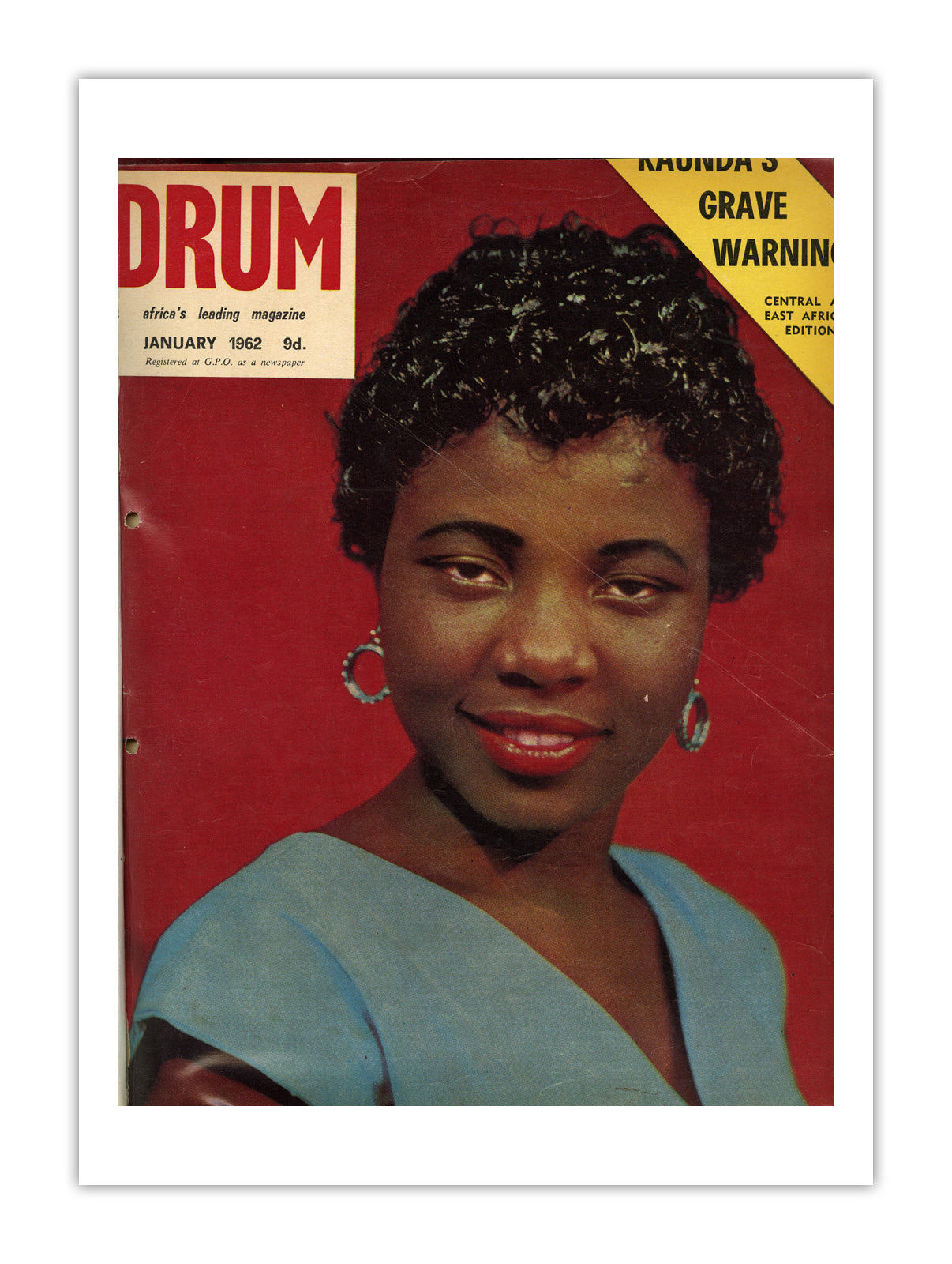 East Africa Drum Magazine cover, January 1962 – archival poster print