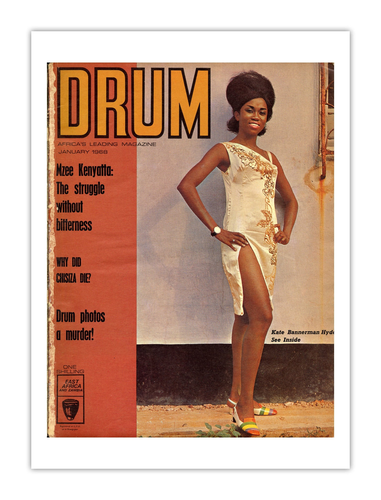 East Africa Drum Magazine cover, January 1968 – archival poster print