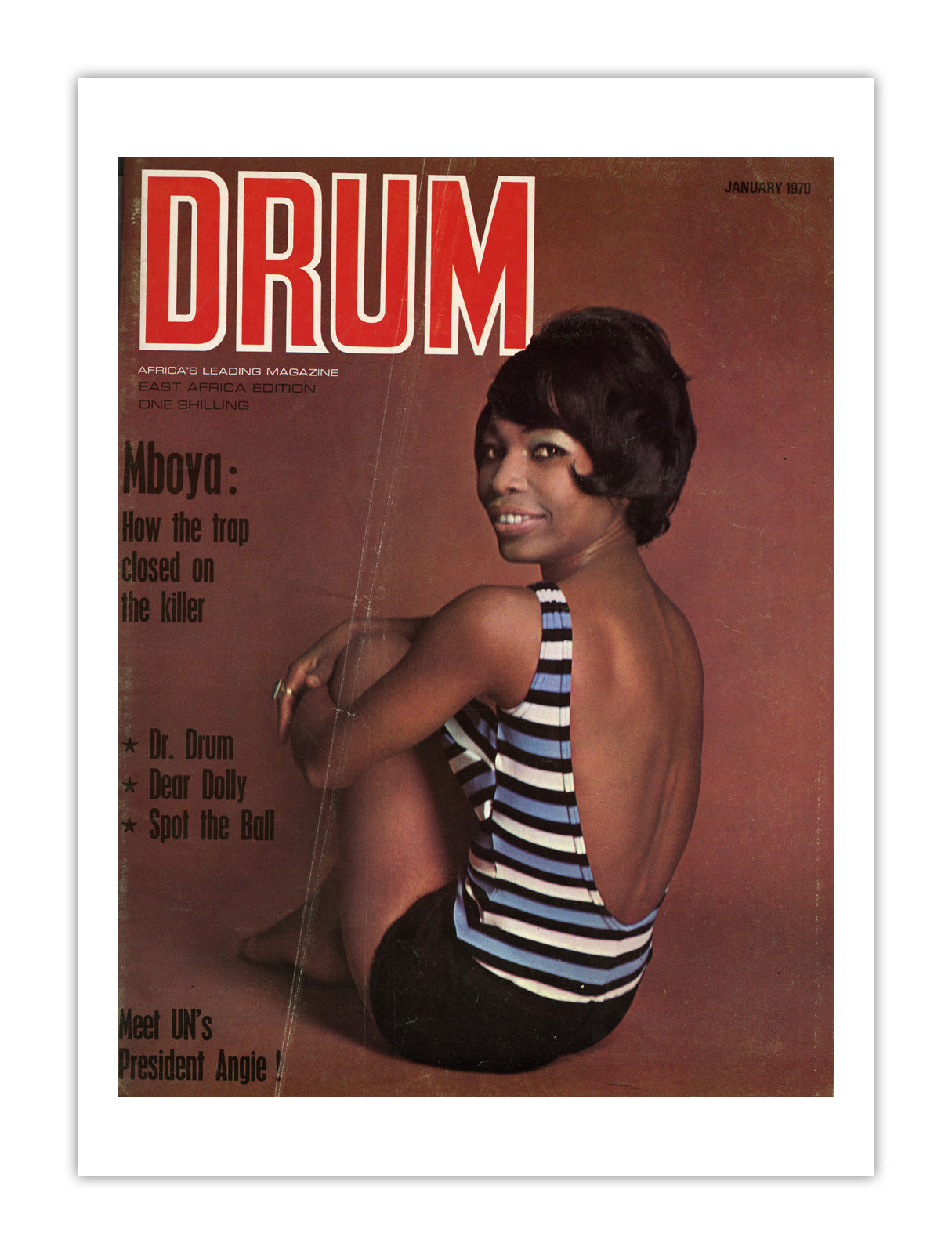 East Africa Drum Magazine cover, January 1970 – archival poster print