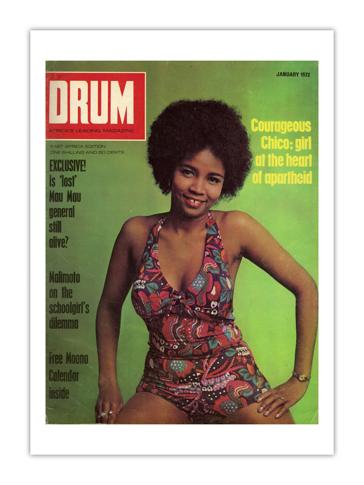 East Africa Drum Magazine cover, January 1972 – archival poster print