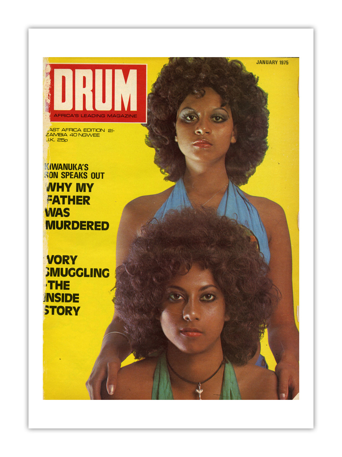East Africa Drum Magazine cover, January 1975 – archival poster print