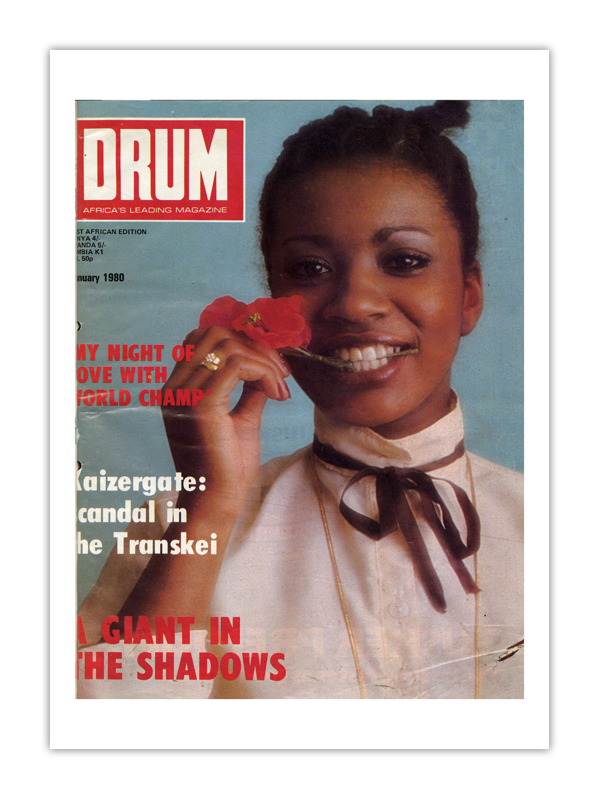 East Africa Drum Magazine cover, January 1980 – archival poster print