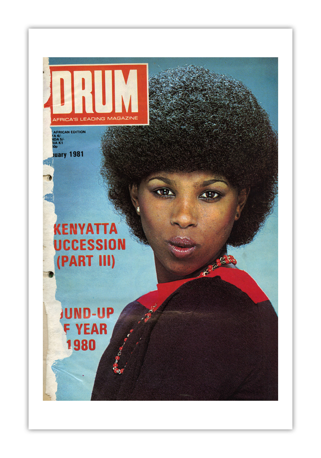 East Africa Drum Magazine cover, January 1981 – archival poster print