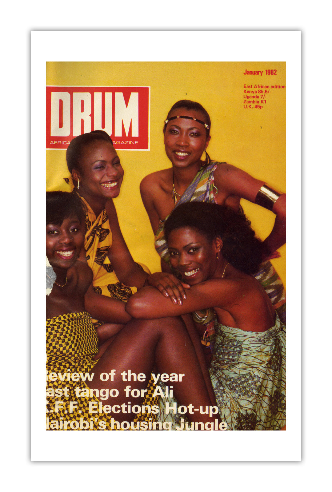 East Africa Drum Magazine cover, January 1982 – archival poster print