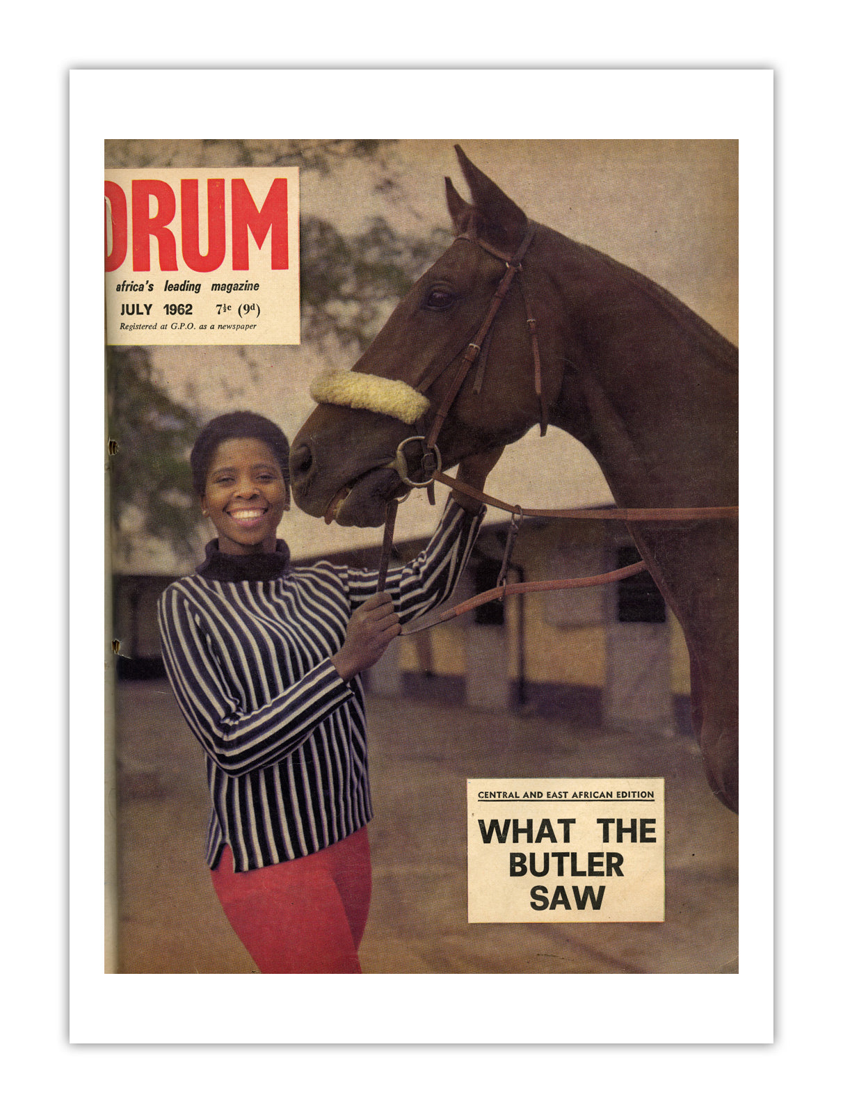 East Africa Drum Magazine cover, July 1962 – archival poster print